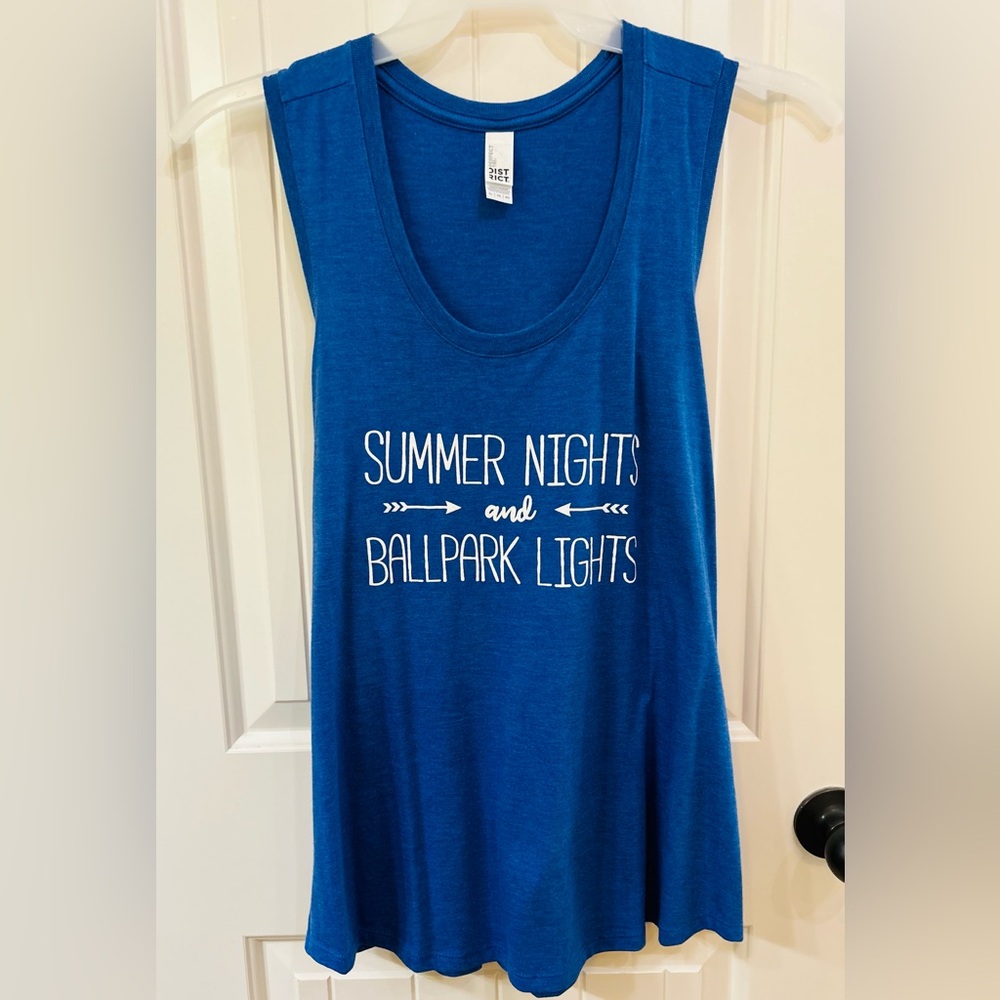 District Blue Baseball Tank Top - Never Worn